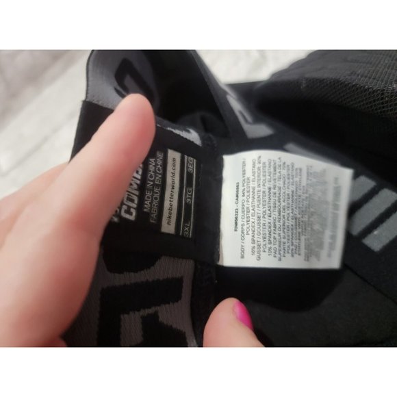 NIKE PRO COMBAT BLACK Padded Compression Shorts Basketball Men's 3XL Poly Spandx - Picture 6 of 9